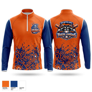 Quarter Zip Jacket, The Mitten State Trash Pandas, Baseball, Teamtime, Team time, sublimation, custom sports apparel, team uniforms, spirit wear, spiritwear, sports uniforms, custom shirts, team store, custom team store, fundraiser sports, apparel fundraiser