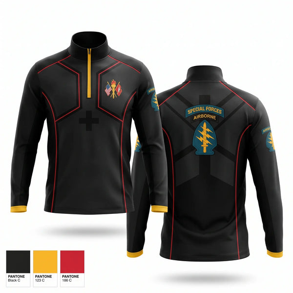 Quarter Zip Jacket, HHC 3SFG, Army, Teamtime, Team time, sublimation, custom sports apparel, team uniforms, spirit wear, spiritwear, sports uniforms, custom shirts, team store, custom team store, fundraiser sports, apparel fundraiser