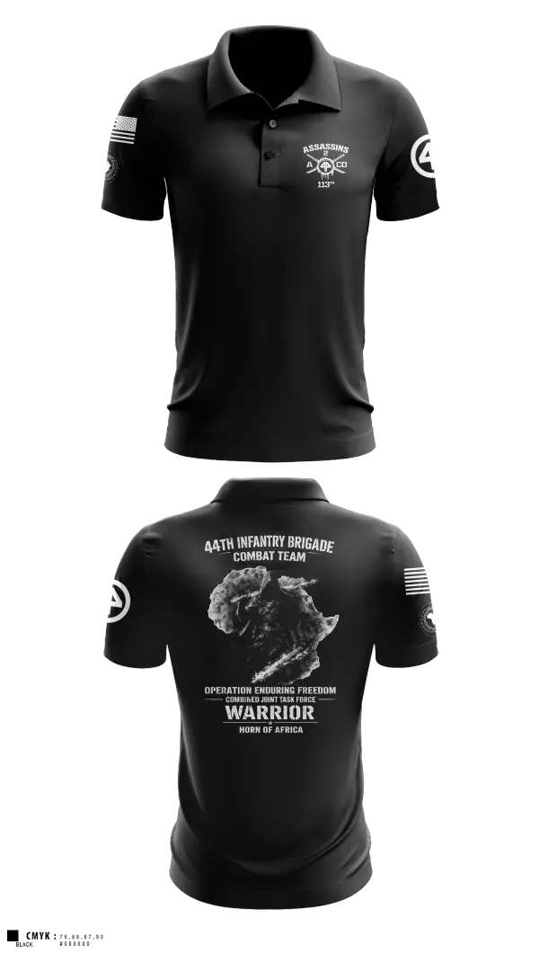 Short Sleeve Performance Polo, 44th IBCT, Army, Teamtime, Team time, sublimation, custom sports apparel, team uniforms, spirit wear, spiritwear, sports uniforms, custom shirts, team store, custom team store, fundraiser sports, apparel fundraiser