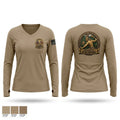 402nd CA BN B Co Women's Long Sleeve V-neck Shirt - 1