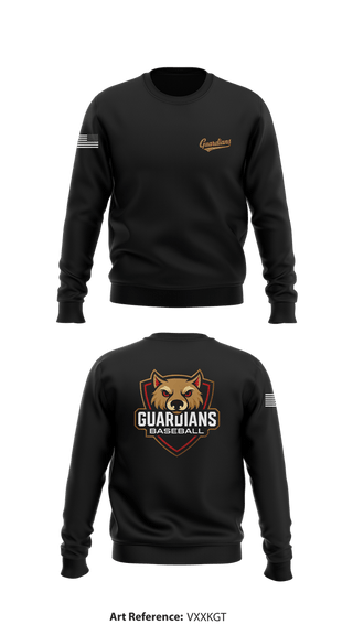 Crew Neck Sweatshirt, Guardians Baseball, Baseball, Teamtime, Team time, sublimation, custom sports apparel, team uniforms, spirit wear, spiritwear, sports uniforms, custom shirts, team store, custom team store, fundraiser sports, apparel fundraiser