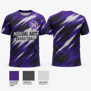 Short Sleeve Performance Shirt, Manual Arts Basketball, Men's Basketball, Teamtime, Team time, sublimation, custom sports apparel, team uniforms, spirit wear, spiritwear, sports uniforms, custom shirts, team store, custom team store, fundraiser sports, apparel fundraiser