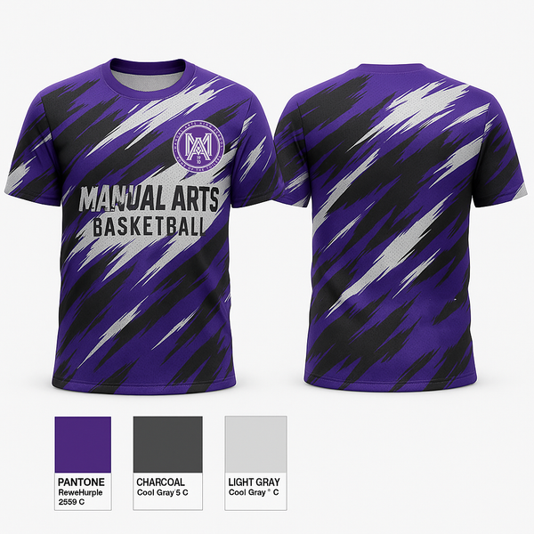 Short Sleeve Performance Shirt, Manual Arts Basketball, Men's Basketball, Teamtime, Team time, sublimation, custom sports apparel, team uniforms, spirit wear, spiritwear, sports uniforms, custom shirts, team store, custom team store, fundraiser sports, apparel fundraiser