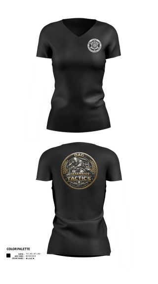 Womens Short Sleeve Vneck Shirt, OAG-DT, Police, Teamtime, Team time, sublimation, custom sports apparel, team uniforms, spirit wear, spiritwear, sports uniforms, custom shirts, team store, custom team store, fundraiser sports, apparel fundraiser