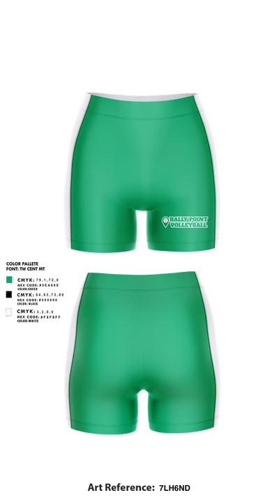 Rally Point Volleyball 56169169 Women's Shorts - 1