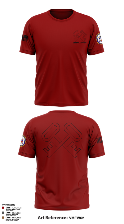 Uss San Antonio Old School Cotton Feel Shirt - 1