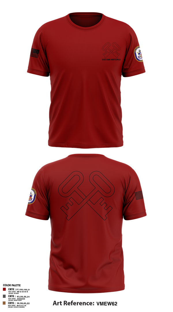 Old School Cotton Feel Shirt, Uss San Antonio, Navy, Teamtime, Team time, sublimation, custom sports apparel, team uniforms, spirit wear, spiritwear, sports uniforms, custom shirts, team store, custom team store, fundraiser sports, apparel fundraiser