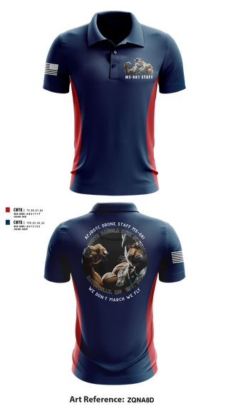 Short Sleeve Performance Polo, AFJROTC MS-081 DRONE TEAM, , Teamtime, Team time, sublimation, custom sports apparel, team uniforms, spirit wear, spiritwear, sports uniforms, custom shirts, team store, custom team store, fundraiser sports, apparel fundraiser