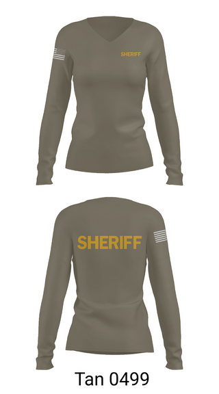 Womens Long Sleeve Vneck Shirt, Dorchester County Sheriffs office, , Teamtime, Team time, sublimation, custom sports apparel, team uniforms, spirit wear, spiritwear, sports uniforms, custom shirts, team store, custom team store, fundraiser sports, apparel fundraiser