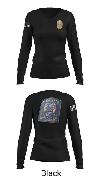 Womens Long Sleeve Vneck Shirt, Lexington Police Department, Police, Teamtime, Team time, sublimation, custom sports apparel, team uniforms, spirit wear, spiritwear, sports uniforms, custom shirts, team store, custom team store, fundraiser sports, apparel fundraiser