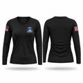 14C 82231350 Women's Long Sleeve V-neck Shirt - 1