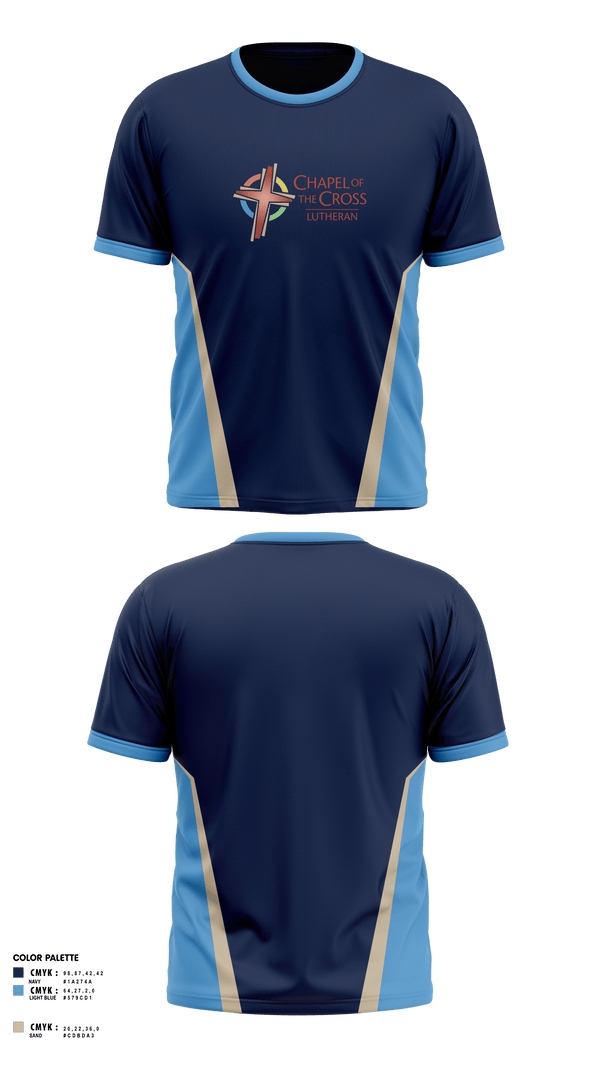 Short Sleeve Performance Shirt, Chapel of the Cross, , Teamtime, Team time, sublimation, custom sports apparel, team uniforms, spirit wear, spiritwear, sports uniforms, custom shirts, team store, custom team store, fundraiser sports, apparel fundraiser