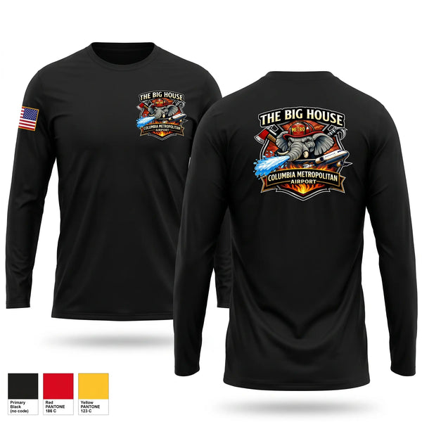 Long Sleeve Performance Shirt, Columbia Airport Fire, Fire Department, Teamtime, Team time, sublimation, custom sports apparel, team uniforms, spirit wear, spiritwear, sports uniforms, custom shirts, team store, custom team store, fundraiser sports, apparel fundraiser