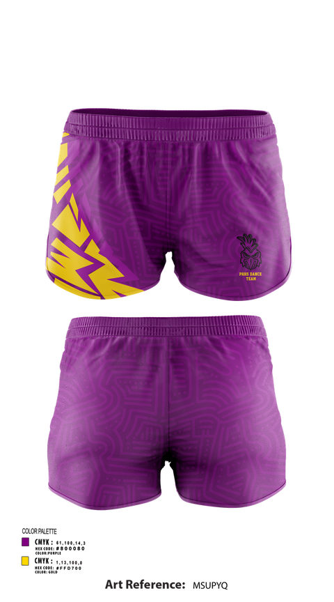 Womens Shorts, PHHS Dance Team, Spirit Store, Teamtime, Team time, sublimation, custom sports apparel, team uniforms, spirit wear, spiritwear, sports uniforms, custom shirts, team store, custom team store, fundraiser sports, apparel fundraiser