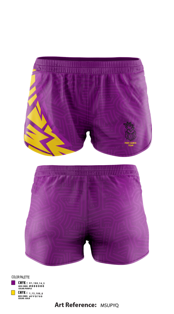 Womens Shorts, PHHS Dance Team, Spirit Store, Teamtime, Team time, sublimation, custom sports apparel, team uniforms, spirit wear, spiritwear, sports uniforms, custom shirts, team store, custom team store, fundraiser sports, apparel fundraiser