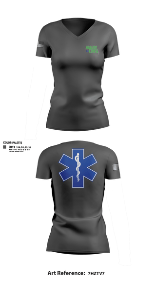 Womens Short Sleeve Vneck Shirt, IDALOU EMS, EMS/EMT, Teamtime, Team time, sublimation, custom sports apparel, team uniforms, spirit wear, spiritwear, sports uniforms, custom shirts, team store, custom team store, fundraiser sports, apparel fundraiser