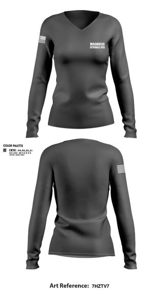 Womens Long Sleeve Vneck Shirt, Magnolia Springs VFD, EMS/EMT, Teamtime, Team time, sublimation, custom sports apparel, team uniforms, spirit wear, spiritwear, sports uniforms, custom shirts, team store, custom team store, fundraiser sports, apparel fundraiser