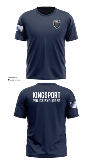 Short Sleeve Performance Shirt, Kingsport Police Explorer Post, Police, Teamtime, Team time, sublimation, custom sports apparel, team uniforms, spirit wear, spiritwear, sports uniforms, custom shirts, team store, custom team store, fundraiser sports, apparel fundraiser