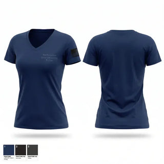 Womens Short Sleeve Vneck Shirt, Northeastern State University Police, Police, Teamtime, Team time, sublimation, custom sports apparel, team uniforms, spirit wear, spiritwear, sports uniforms, custom shirts, team store, custom team store, fundraiser sports, apparel fundraiser