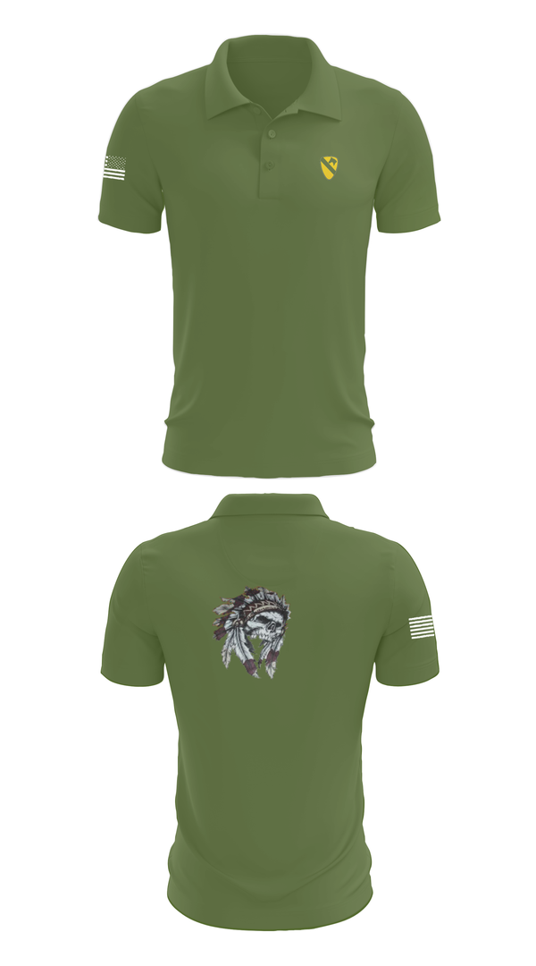 Short Sleeve Performance Polo, 6-9 Cavalry Regiment, , Teamtime, Team time, sublimation, custom sports apparel, team uniforms, spirit wear, spiritwear, sports uniforms, custom shirts, team store, custom team store, fundraiser sports, apparel fundraiser