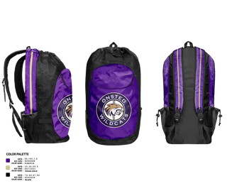 Gear Bag, Onsted Wildcats, Baseball, Teamtime, Team time, sublimation, custom sports apparel, team uniforms, spirit wear, spiritwear, sports uniforms, custom shirts, team store, custom team store, fundraiser sports, apparel fundraiser