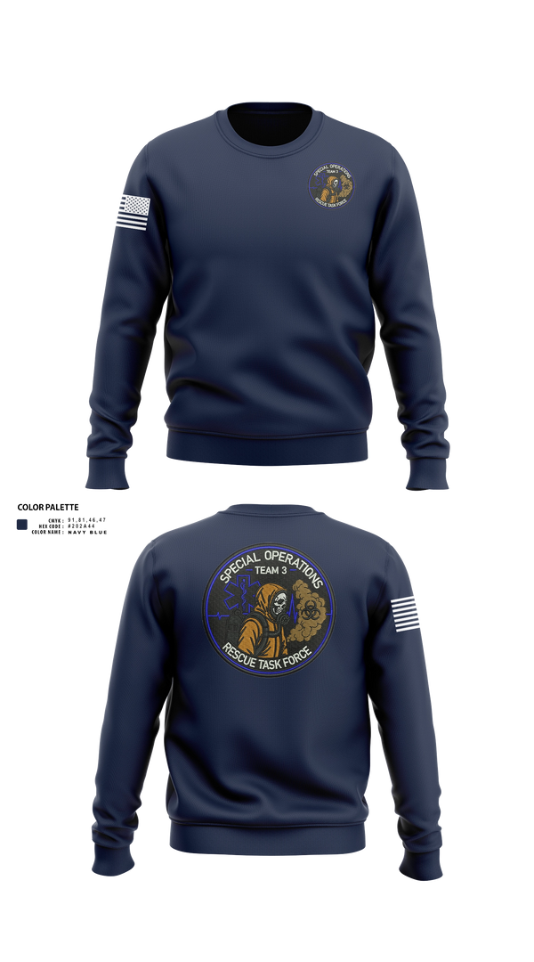 Crew Neck Sweatshirt, Northwell Special Operations, EMS/EMT, Teamtime, Team time, sublimation, custom sports apparel, team uniforms, spirit wear, spiritwear, sports uniforms, custom shirts, team store, custom team store, fundraiser sports, apparel fundraiser