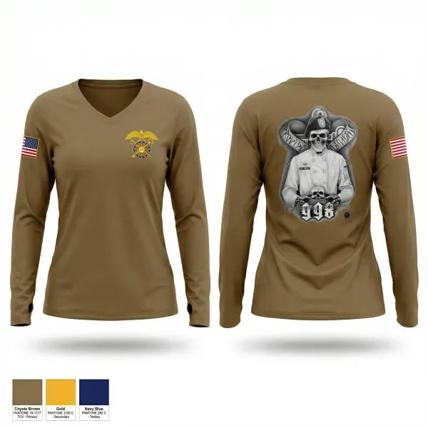 Womens Long Sleeve Vneck Shirt, 998th FFT, Army, Teamtime, Team time, sublimation, custom sports apparel, team uniforms, spirit wear, spiritwear, sports uniforms, custom shirts, team store, custom team store, fundraiser sports, apparel fundraiser