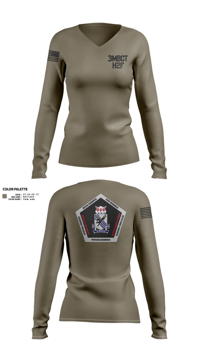 3BCT H2F 56762054 Women's Long Sleeve V-neck Shirt - 5
