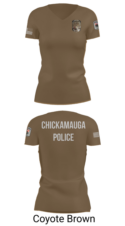 Chickamauga Police 51367773 Women's Short Sleeve V-neck Shirt - 8