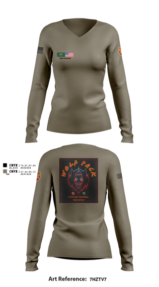 Womens Long Sleeve Vneck Shirt, B/4-60TH ADAR, Army, Teamtime, Team time, sublimation, custom sports apparel, team uniforms, spirit wear, spiritwear, sports uniforms, custom shirts, team store, custom team store, fundraiser sports, apparel fundraiser