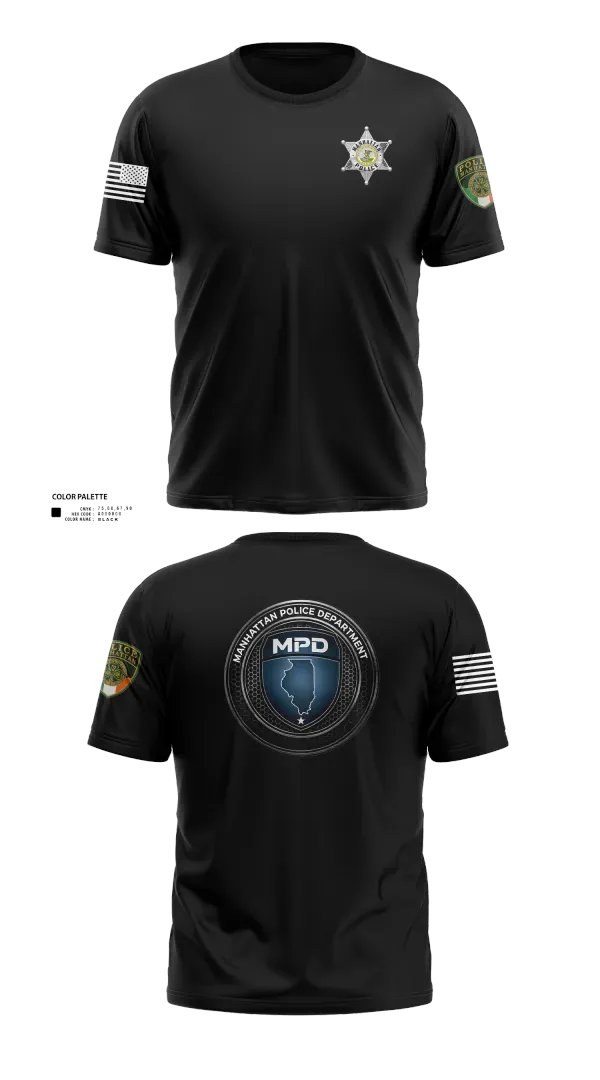 Old School Cotton Feel Shirt, Manhattan Police Department, Police, Teamtime, Team time, sublimation, custom sports apparel, team uniforms, spirit wear, spiritwear, sports uniforms, custom shirts, team store, custom team store, fundraiser sports, apparel fundraiser