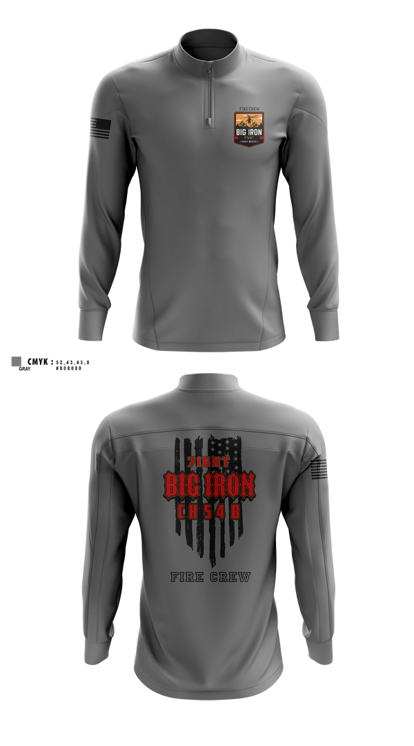 Quarter Zip Jacket, Big Iron, Fire Department, Teamtime, Team time, sublimation, custom sports apparel, team uniforms, spirit wear, spiritwear, sports uniforms, custom shirts, team store, custom team store, fundraiser sports, apparel fundraiser