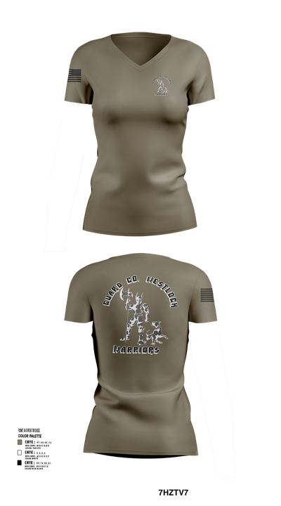 Guard company westlock 44609469 Women's Short Sleeve V-neck Shirt - 102