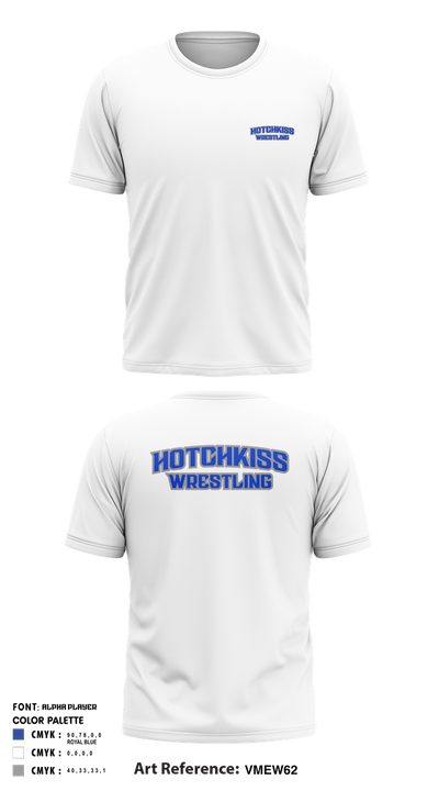 The Hotchkiss School / Hotchkiss Wrestling / Bearcats 19721687 Short Sleeve Rash Guard Shirt - 3