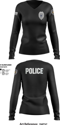 Neosho Police 57078695 Women's Long Sleeve V-neck Shirt - 1
