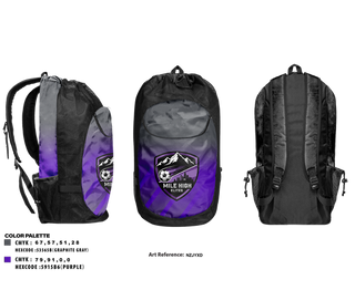 Gear Bag, Mile High Elites FC, Men's Soccer, Teamtime, Team time, sublimation, custom sports apparel, team uniforms, spirit wear, spiritwear, sports uniforms, custom shirts, team store, custom team store, fundraiser sports, apparel fundraiser