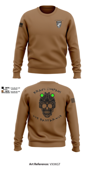 Crew Neck Sweatshirt, 451 B Co Los Bastardos451 B Co Los Bastardos, Army, Teamtime, Team time, sublimation, custom sports apparel, team uniforms, spirit wear, spiritwear, sports uniforms, custom shirts, team store, custom team store, fundraiser sports, apparel fundraiser