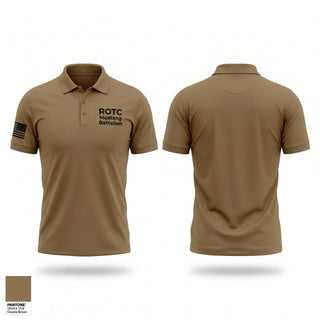 Short Sleeve Performance Polo, ROTC Mustang Battalion, Army, Teamtime, Team time, sublimation, custom sports apparel, team uniforms, spirit wear, spiritwear, sports uniforms, custom shirts, team store, custom team store, fundraiser sports, apparel fundraiser