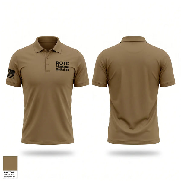 Short Sleeve Performance Polo, ROTC Mustang Battalion, Army, Teamtime, Team time, sublimation, custom sports apparel, team uniforms, spirit wear, spiritwear, sports uniforms, custom shirts, team store, custom team store, fundraiser sports, apparel fundraiser
