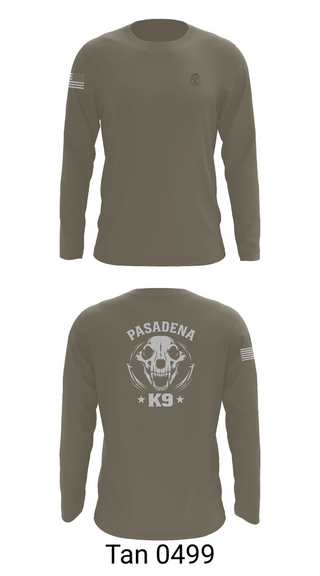 Long Sleeve Performance Shirt, Pasadena K9, Police, Teamtime, Team time, sublimation, custom sports apparel, team uniforms, spirit wear, spiritwear, sports uniforms, custom shirts, team store, custom team store, fundraiser sports, apparel fundraiser