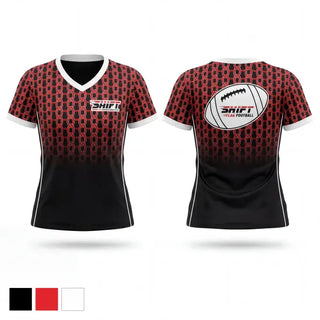 Womens Short Sleeve Vneck Shirt, S.H.I.F.T, , Teamtime, Team time, sublimation, custom sports apparel, team uniforms, spirit wear, spiritwear, sports uniforms, custom shirts, team store, custom team store, fundraiser sports, apparel fundraiser