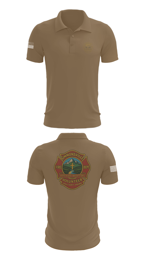Short Sleeve Performance Polo, Simmonsville VFD, , Teamtime, Team time, sublimation, custom sports apparel, team uniforms, spirit wear, spiritwear, sports uniforms, custom shirts, team store, custom team store, fundraiser sports, apparel fundraiser