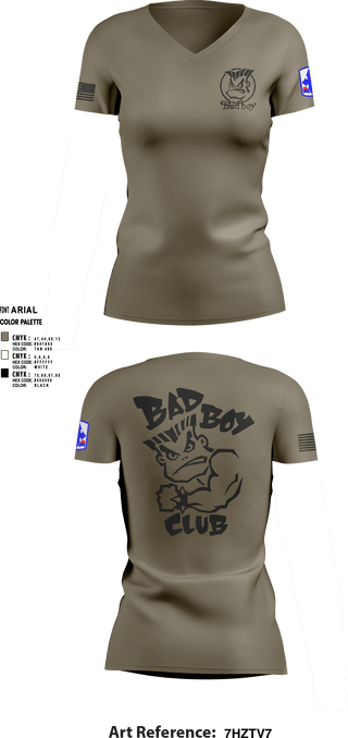 Women's Short Sleeve Vneck Shirt, 3rd PLT Bad Boys, Army, Teamtime, Team time, sublimation, custom sports apparel, team uniforms, spirit wear, spiritwear, sports uniforms, custom shirts, team store, custom team store, fundraiser sports, apparel fundraiser