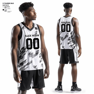 Basketball Uniform, Black widow, Men's Basketball, Teamtime, Team time, sublimation, custom sports apparel, team uniforms, spirit wear, spiritwear, sports uniforms, custom shirts, team store, custom team store, fundraiser sports, apparel fundraiser