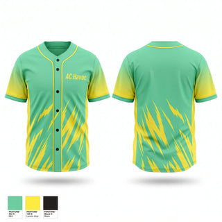 Full Button Baseball Jersey, AC Havoc, Baseball, Teamtime, Team time, sublimation, custom sports apparel, team uniforms, spirit wear, spiritwear, sports uniforms, custom shirts, team store, custom team store, fundraiser sports, apparel fundraiser