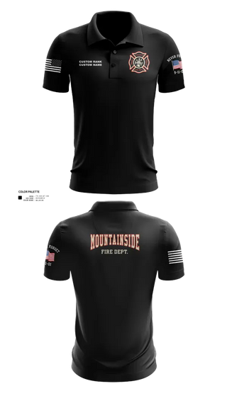 Short Sleeve Performance Polo, Mountainside Fire Department, Fire Department, Teamtime, Team time, sublimation, custom sports apparel, team uniforms, spirit wear, spiritwear, sports uniforms, custom shirts, team store, custom team store, fundraiser sports, apparel fundraiser