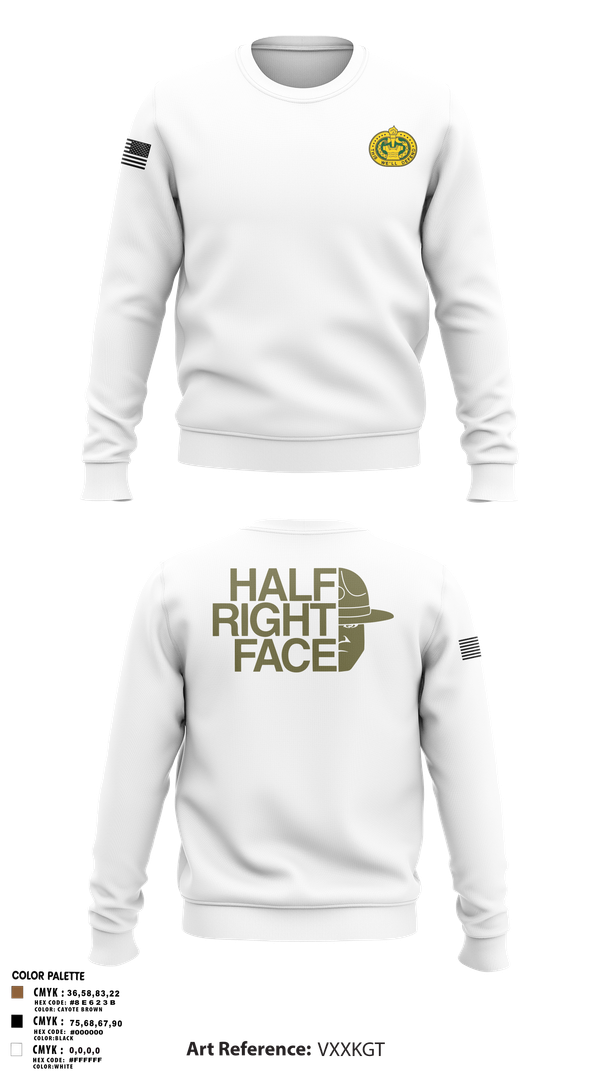 Crew Neck Sweatshirt, C Co 2/397th, Army, Teamtime, Team time, sublimation, custom sports apparel, team uniforms, spirit wear, spiritwear, sports uniforms, custom shirts, team store, custom team store, fundraiser sports, apparel fundraiser