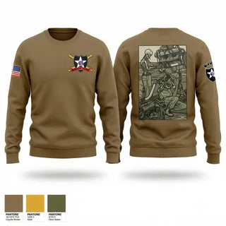 Crew Neck Sweatshirt, 2ID DIVARTY, Army, Teamtime, Team time, sublimation, custom sports apparel, team uniforms, spirit wear, spiritwear, sports uniforms, custom shirts, team store, custom team store, fundraiser sports, apparel fundraiser