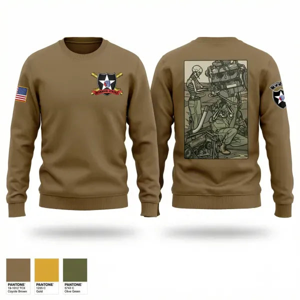Crew Neck Sweatshirt, 2ID DIVARTY, Army, Teamtime, Team time, sublimation, custom sports apparel, team uniforms, spirit wear, spiritwear, sports uniforms, custom shirts, team store, custom team store, fundraiser sports, apparel fundraiser
