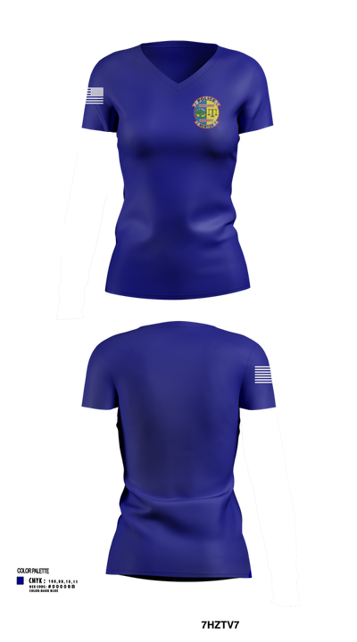 Newton Police Department 7766110 Women's Short Sleeve V-neck Shirt - 108